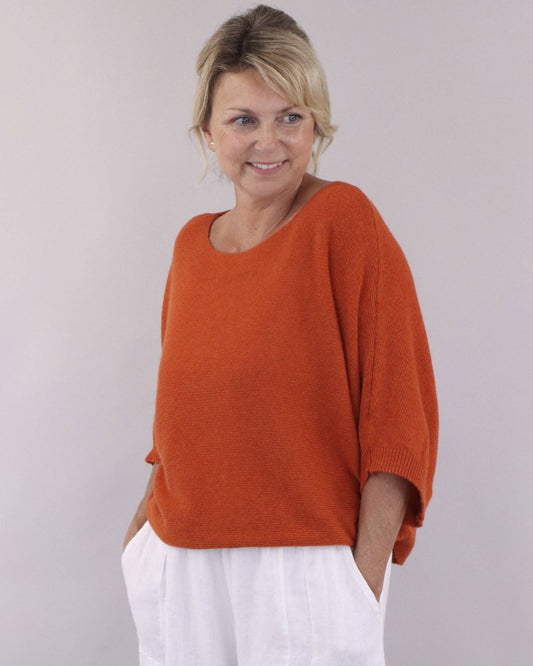 Cashmere Blend Boat Neck Tunic