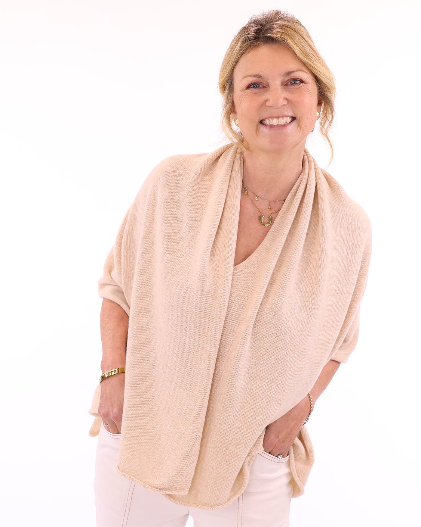 Cashmere Blend Poncho