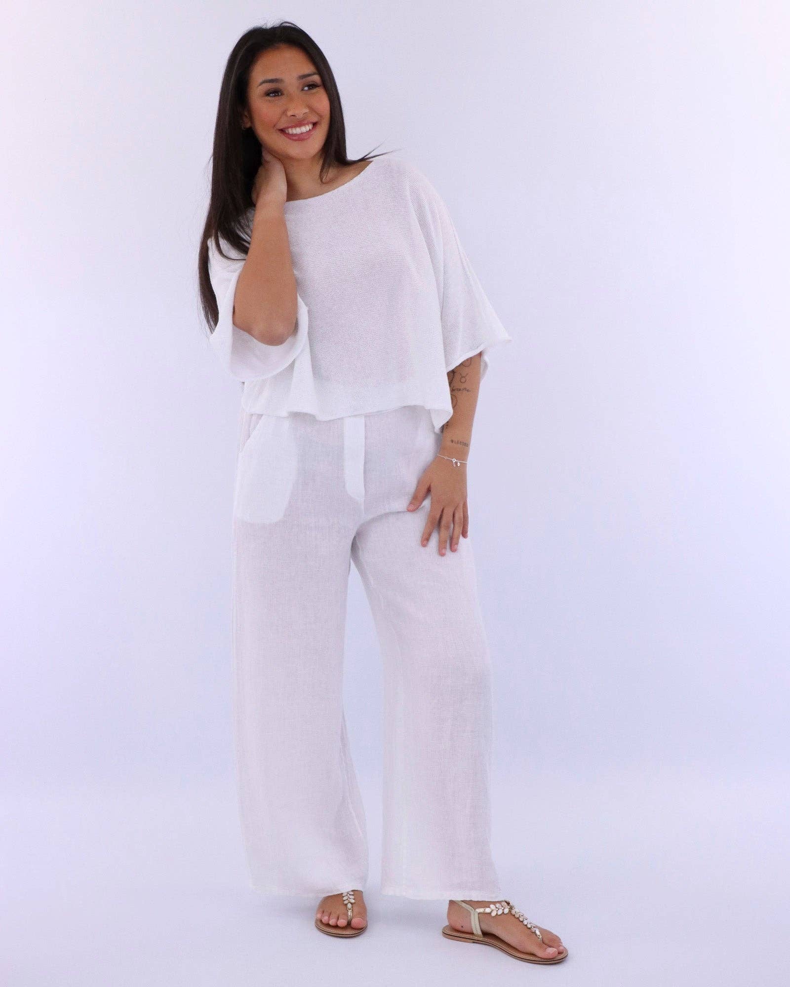 Cotton Blend Short Tunic Top